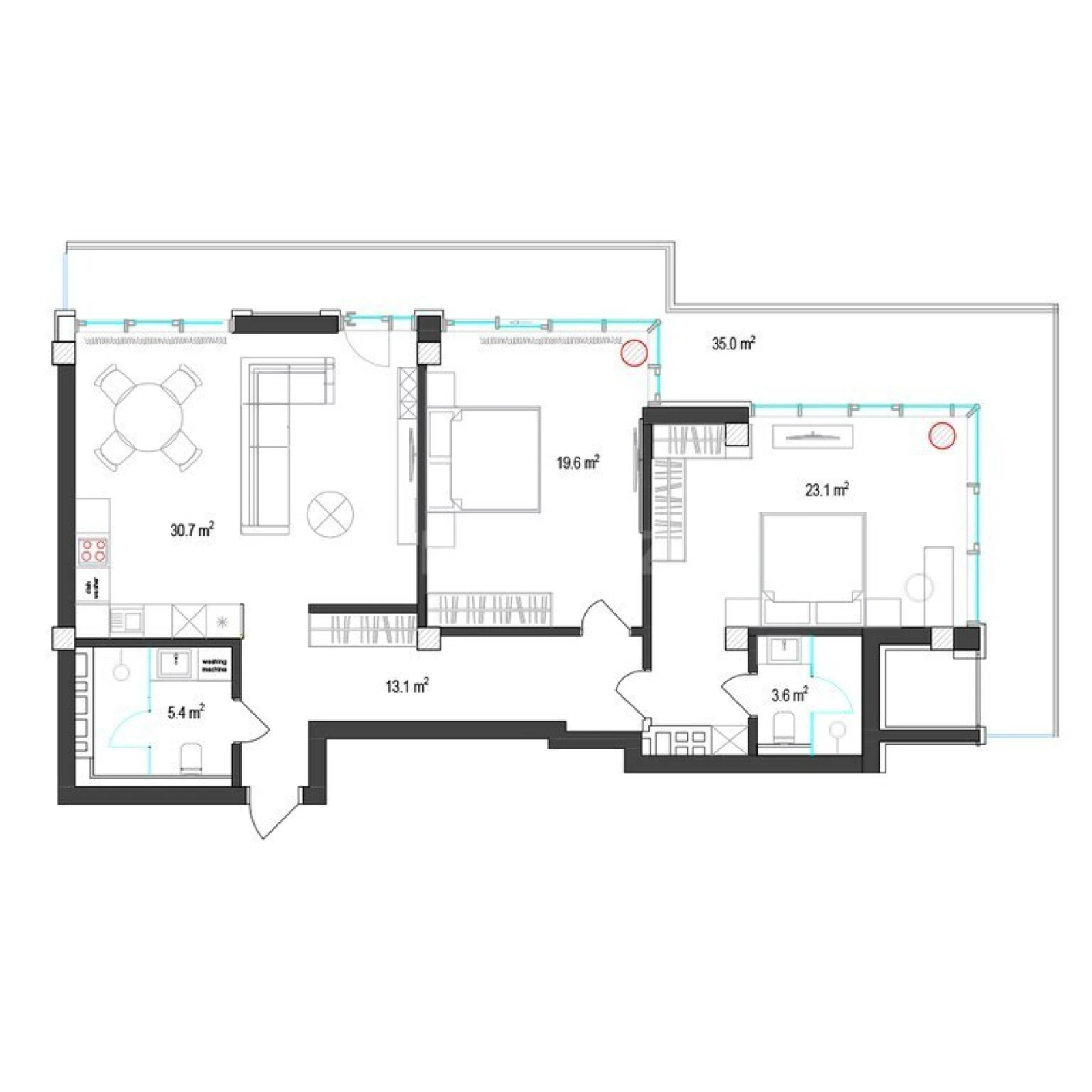 Satılır 3 otaqlı mənzil 146.2 m²