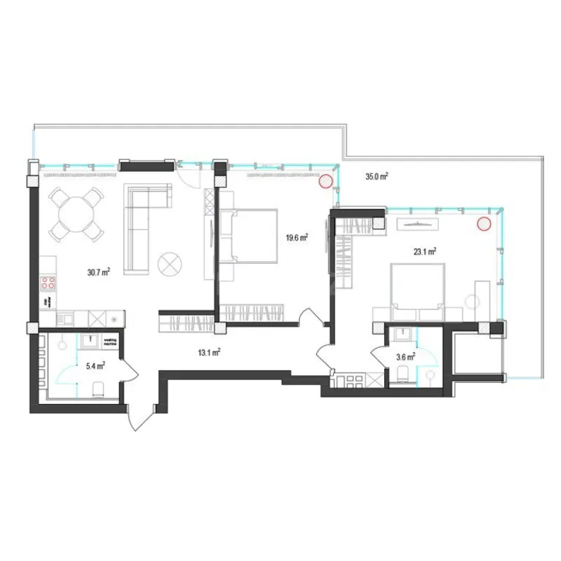 Satılır 3 otaqlı mənzil 146.2 m²