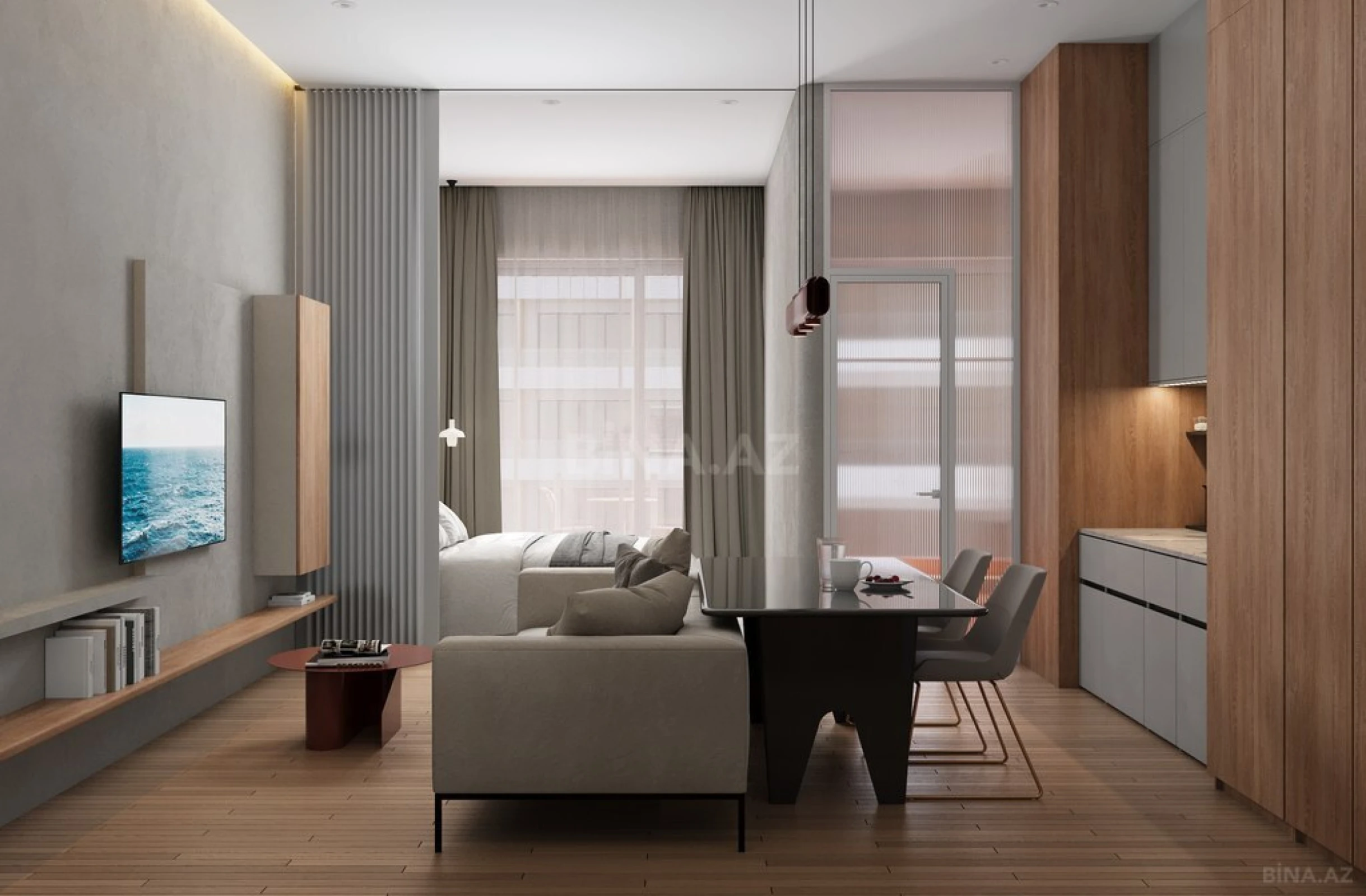 Satılır 1 otaqlı mənzil 64.1 m²