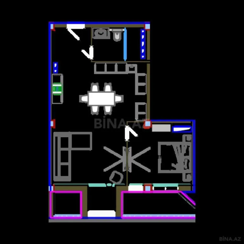 Satılır 2 otaqlı mənzil 90.9 m²