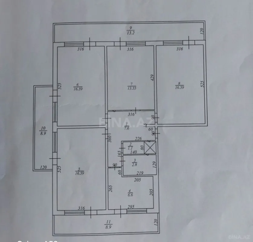 Satılır 4 otaqlı mənzil 112 m²