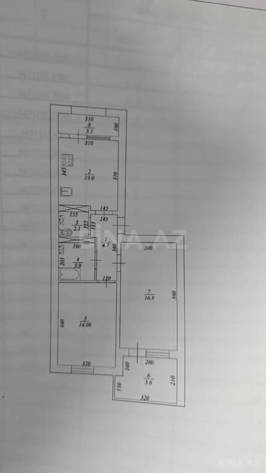 Satılır 2 otaqlı mənzil 81 m²