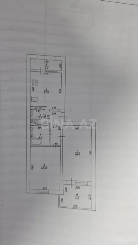 Satılır 2 otaqlı mənzil 81 m²