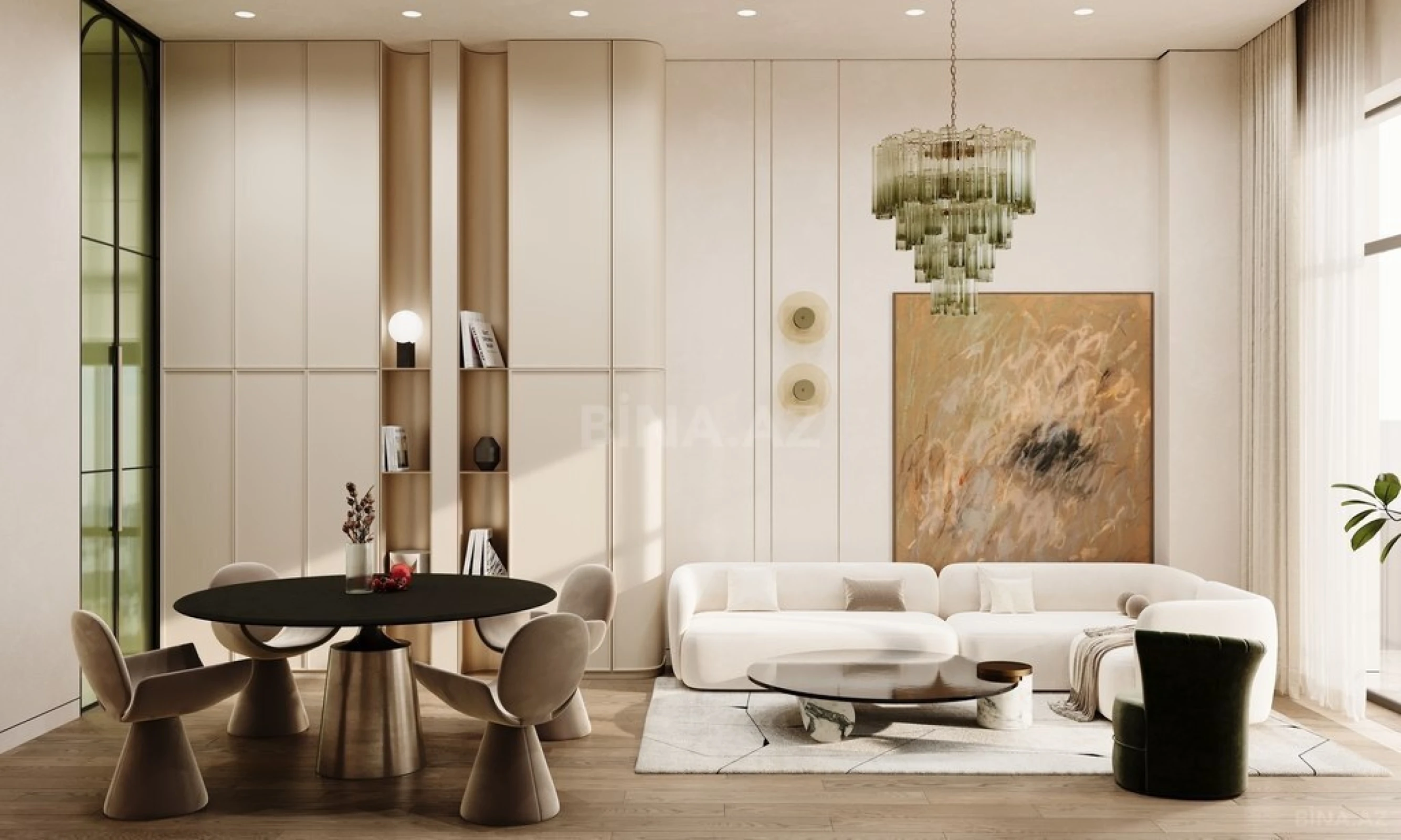 Satılır 3 otaqlı mənzil 135.7 m²