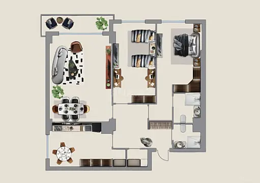 Satılır 3 otaqlı mənzil 135.7 m²