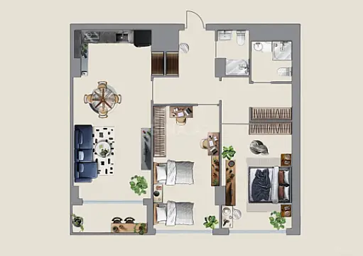 Satılır 3 otaqlı mənzil 114.9 m²