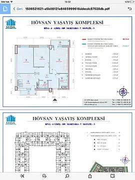 Satılır 3 otaqlı mənzil 73.3 m²