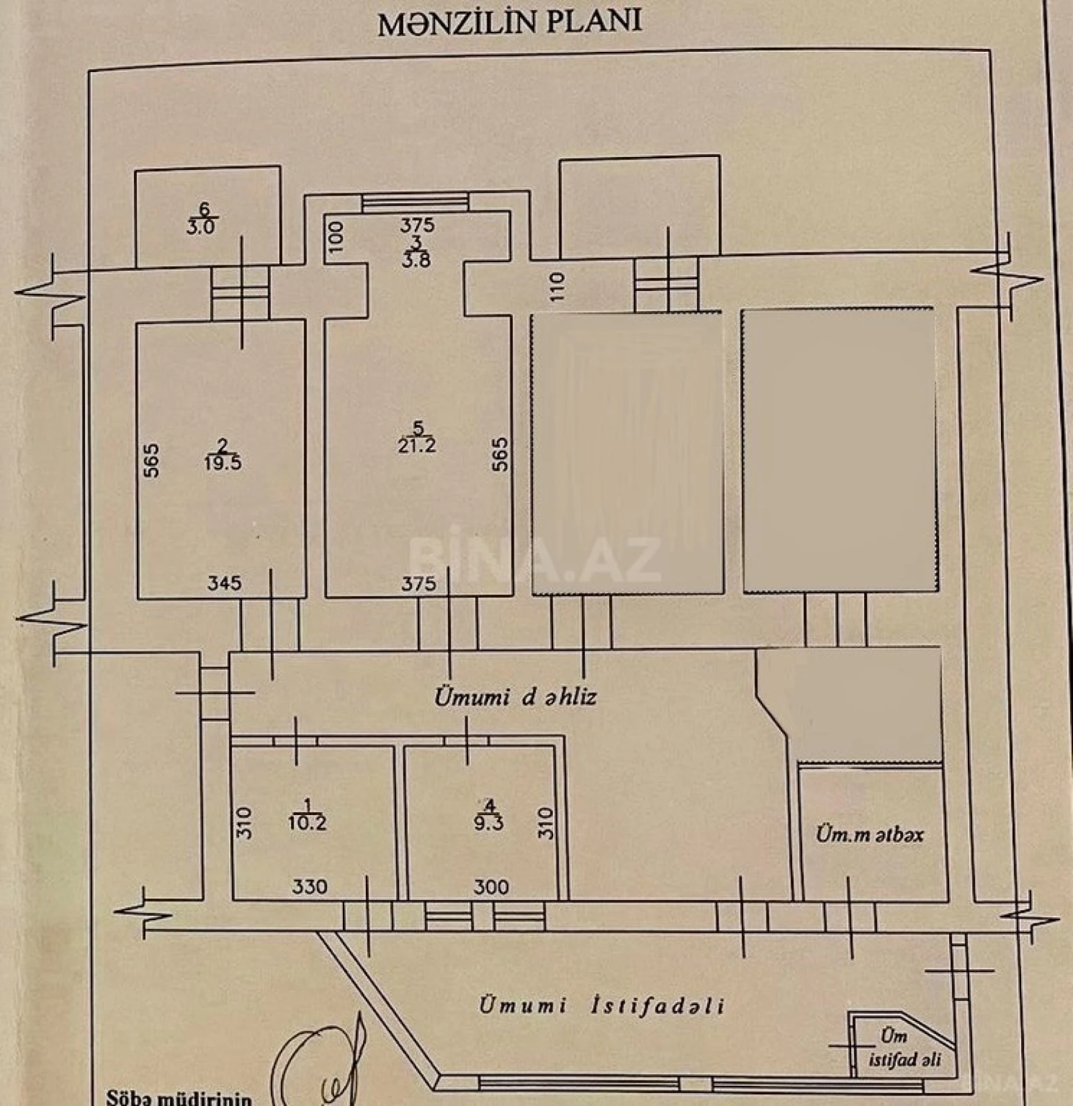 Satılır 6 otaqlı mənzil 220 m²