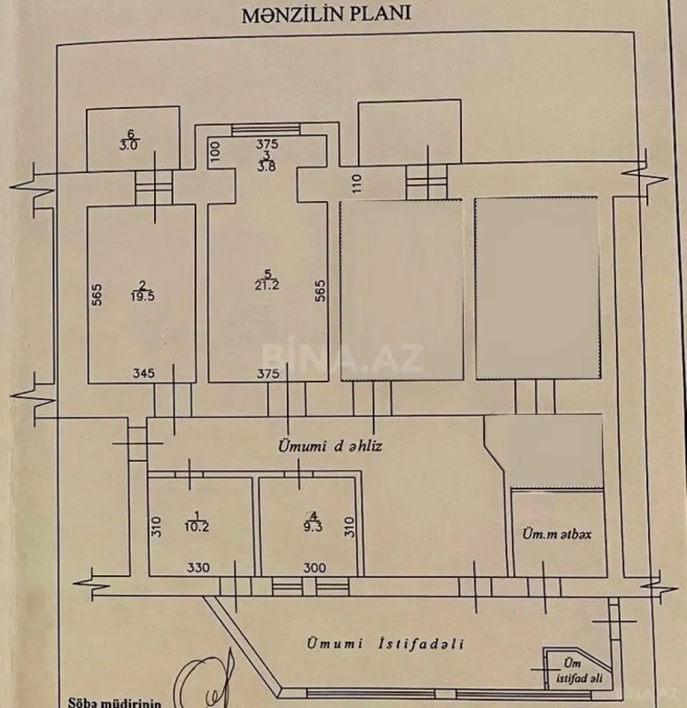 Satılır 6 otaqlı mənzil 220 m²