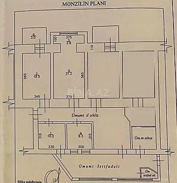 Satılır 6 otaqlı mənzil 220 m²