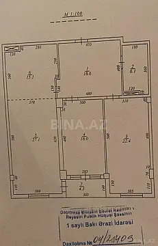 Satılır 3 otaqlı mənzil 121 m²