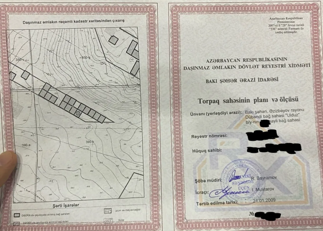 Satılır torpaq sahəsi 5 m²