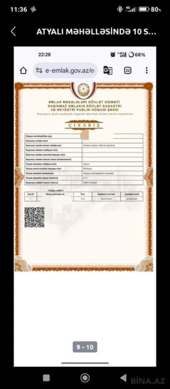 Satılır torpaq sahəsi 8 m²