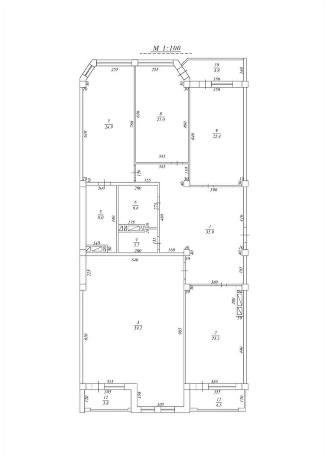 Satılır 4 otaqlı mənzil 209.8 m²