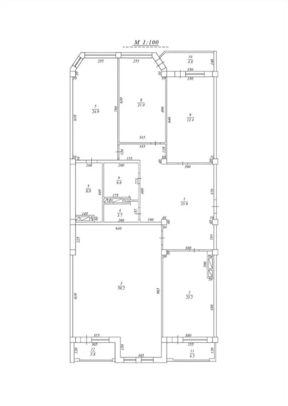 Satılır 4 otaqlı mənzil 209.8 m²