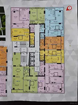 Satılır 2 otaqlı mənzil 76 m²