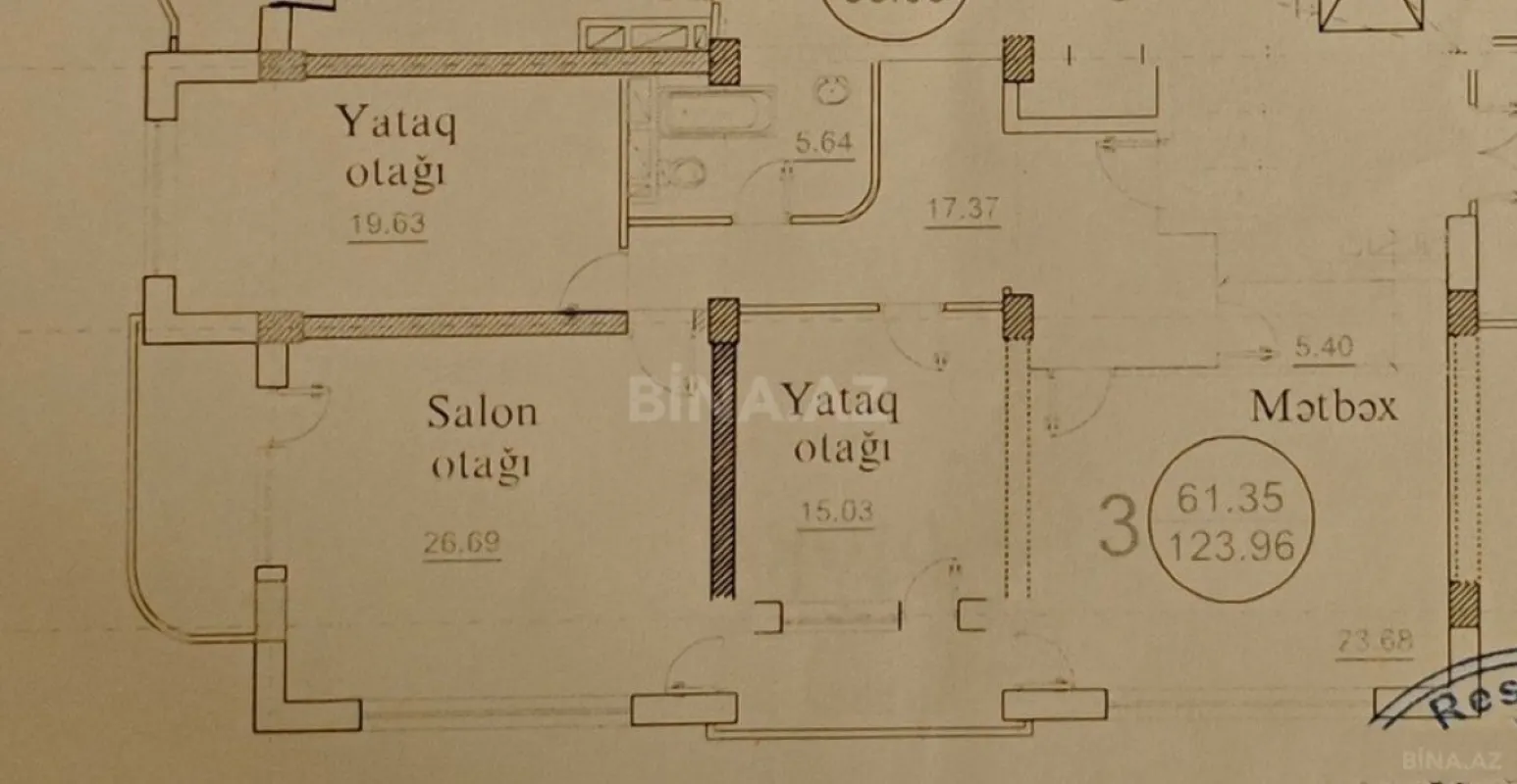 Satılır 3 otaqlı mənzil 140 m²