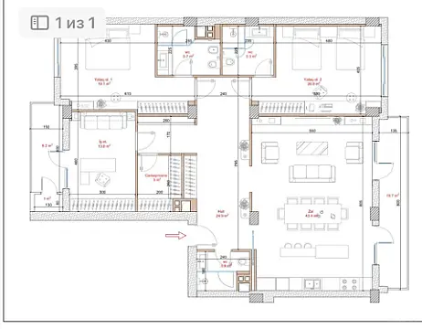 Satılır 3 otaqlı mənzil 167 m²