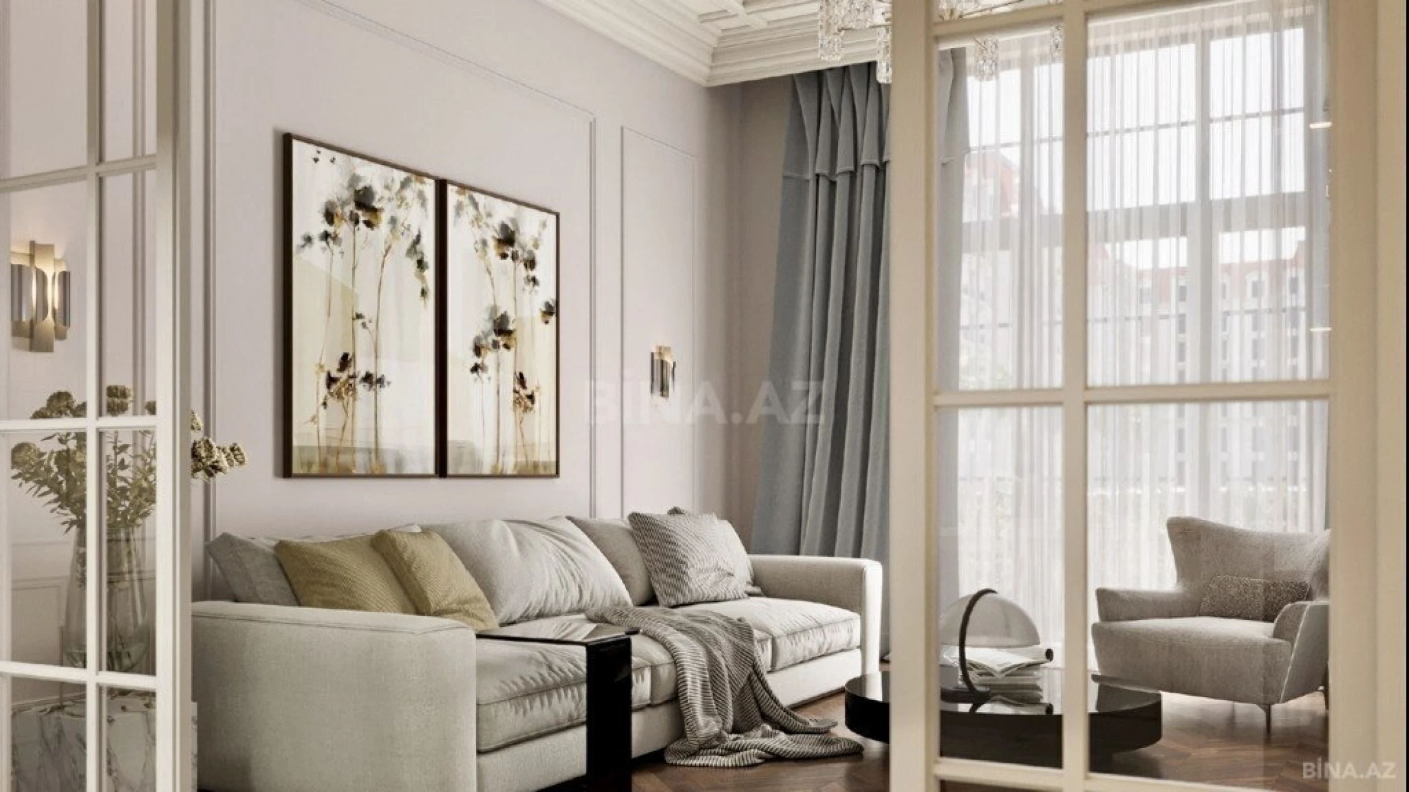 Satılır 1 otaqlı mənzil 56 m²