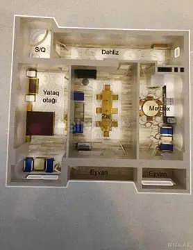 Satılır 2 otaqlı mənzil 115 m²