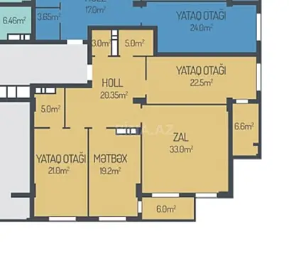 Satılır 3 otaqlı mənzil 142 m²