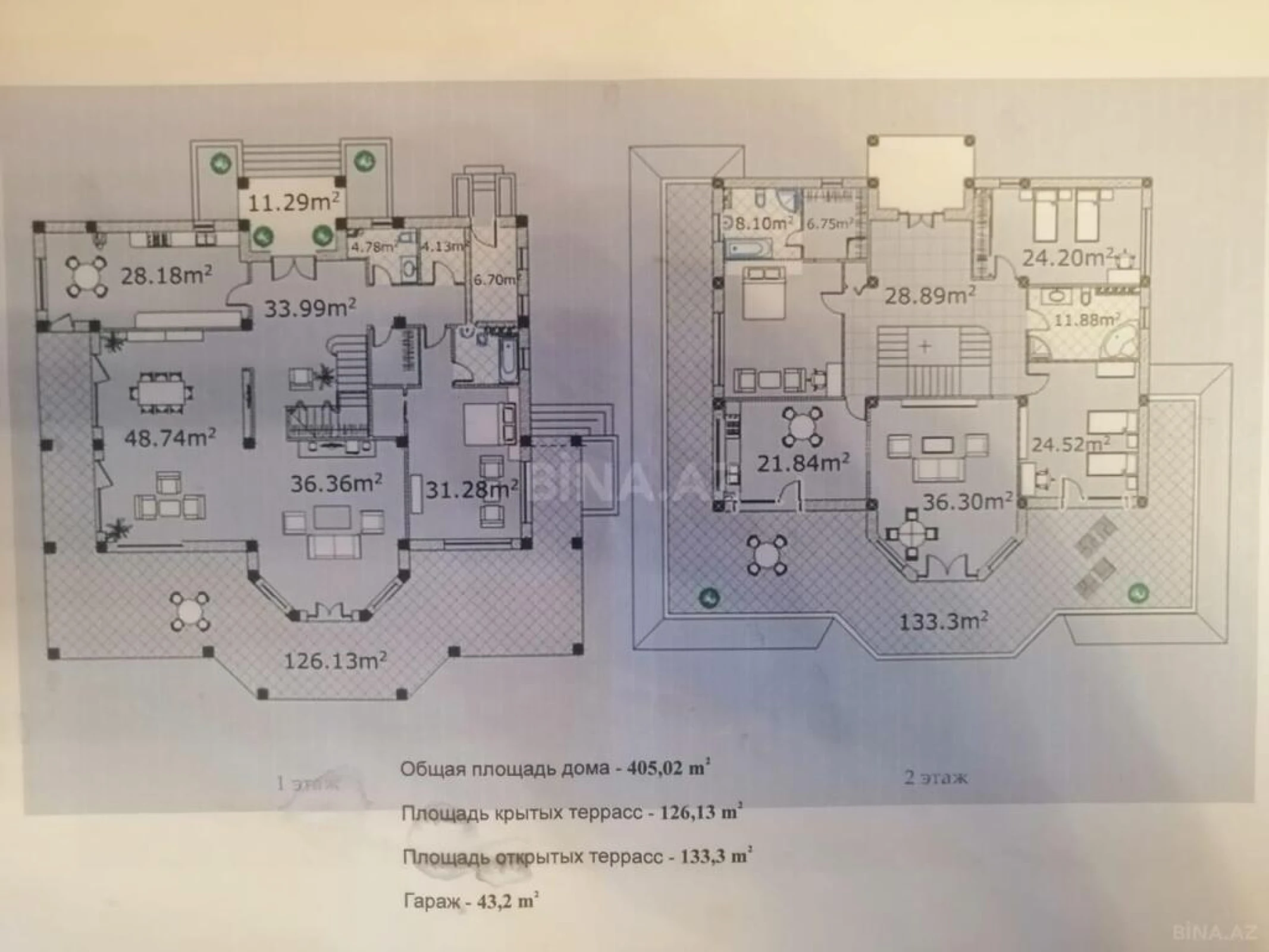 Satılır 8 otaqlı həyət evi 405 m²