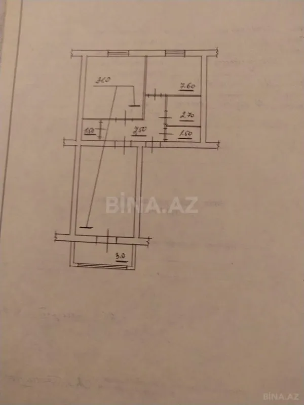 Satılır 2 otaqlı mənzil 56 m²