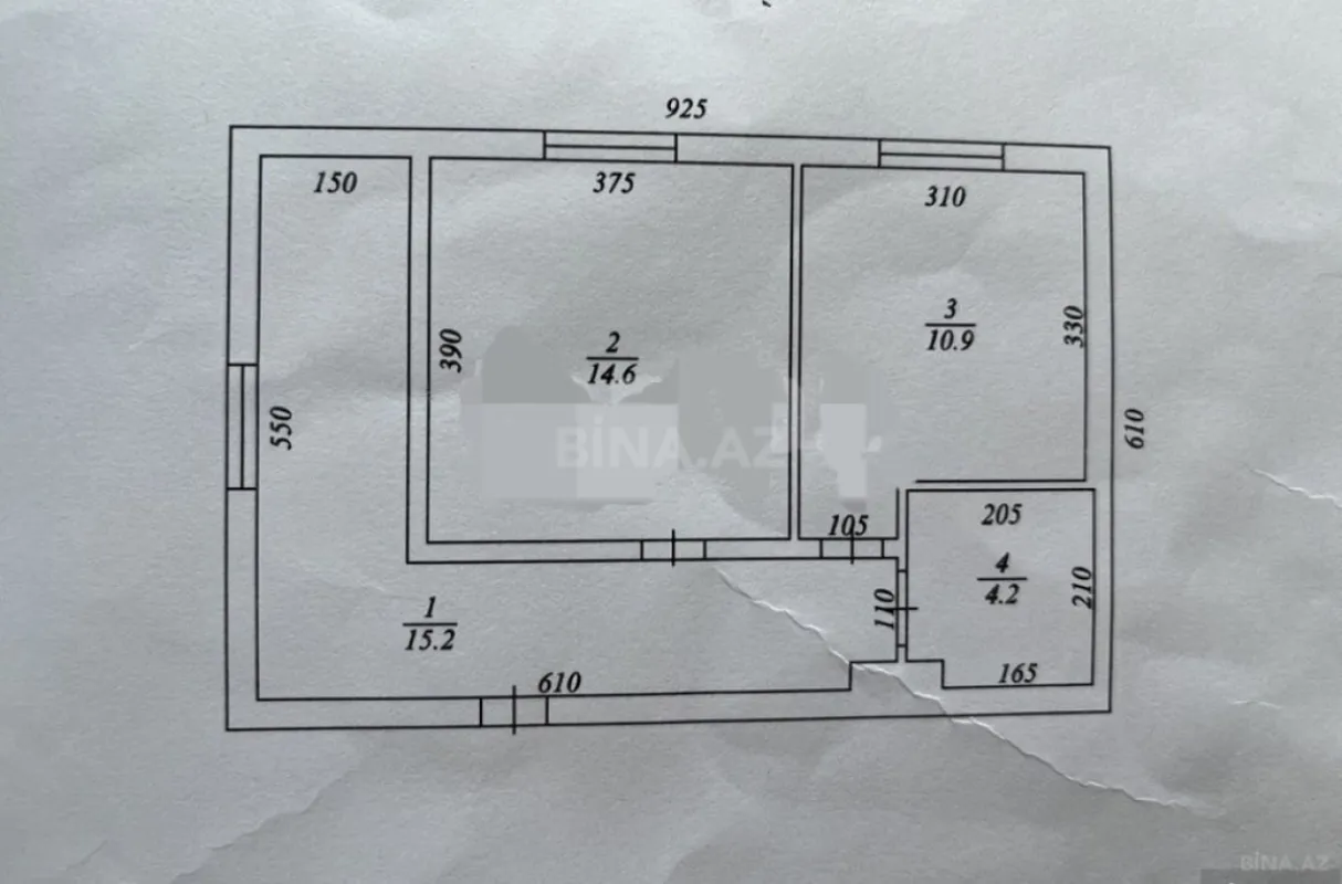 Satılır 2 otaqlı mənzil 45 m²