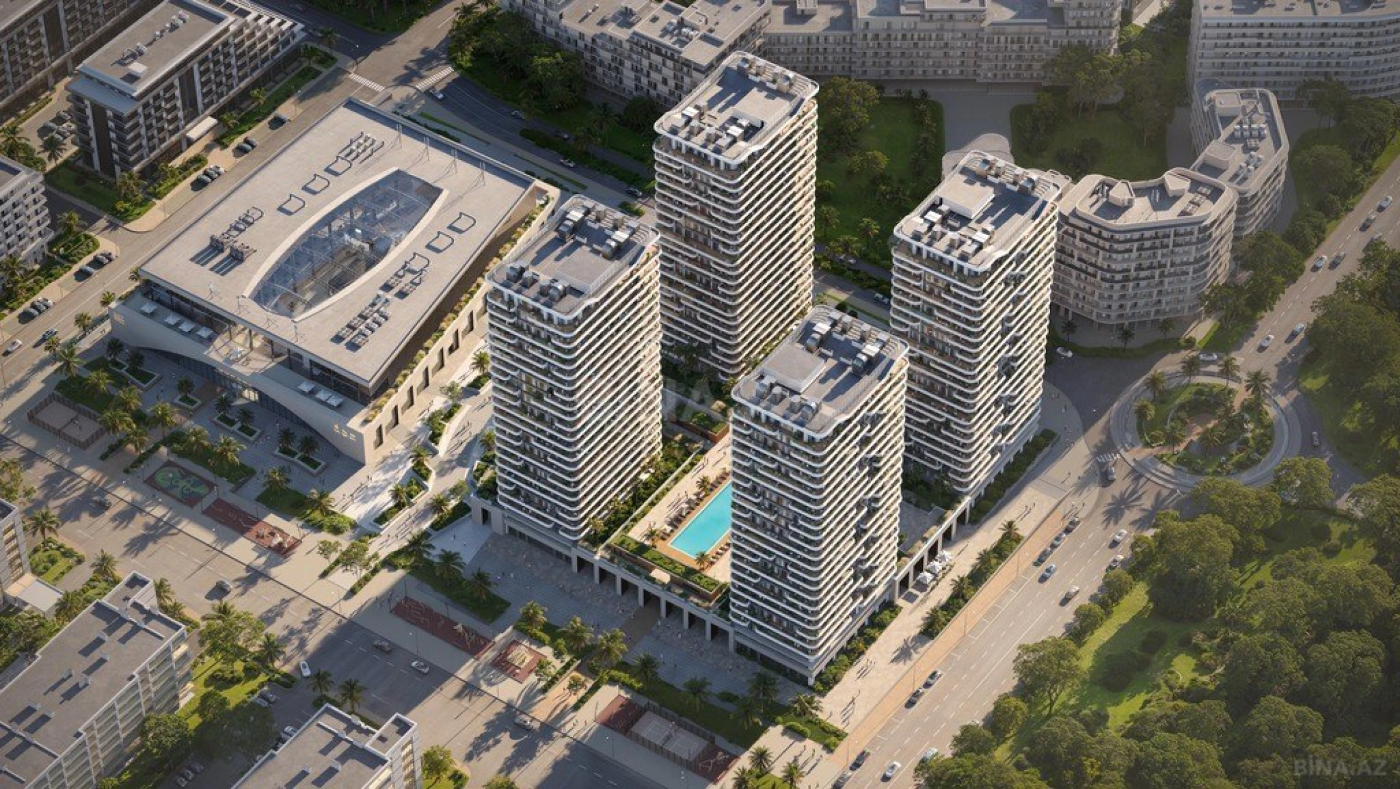 Satılır 1 otaqlı mənzil 57.7 m²