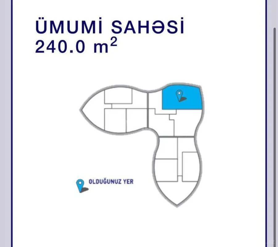 Satılır 4 otaqlı mənzil 239 m²