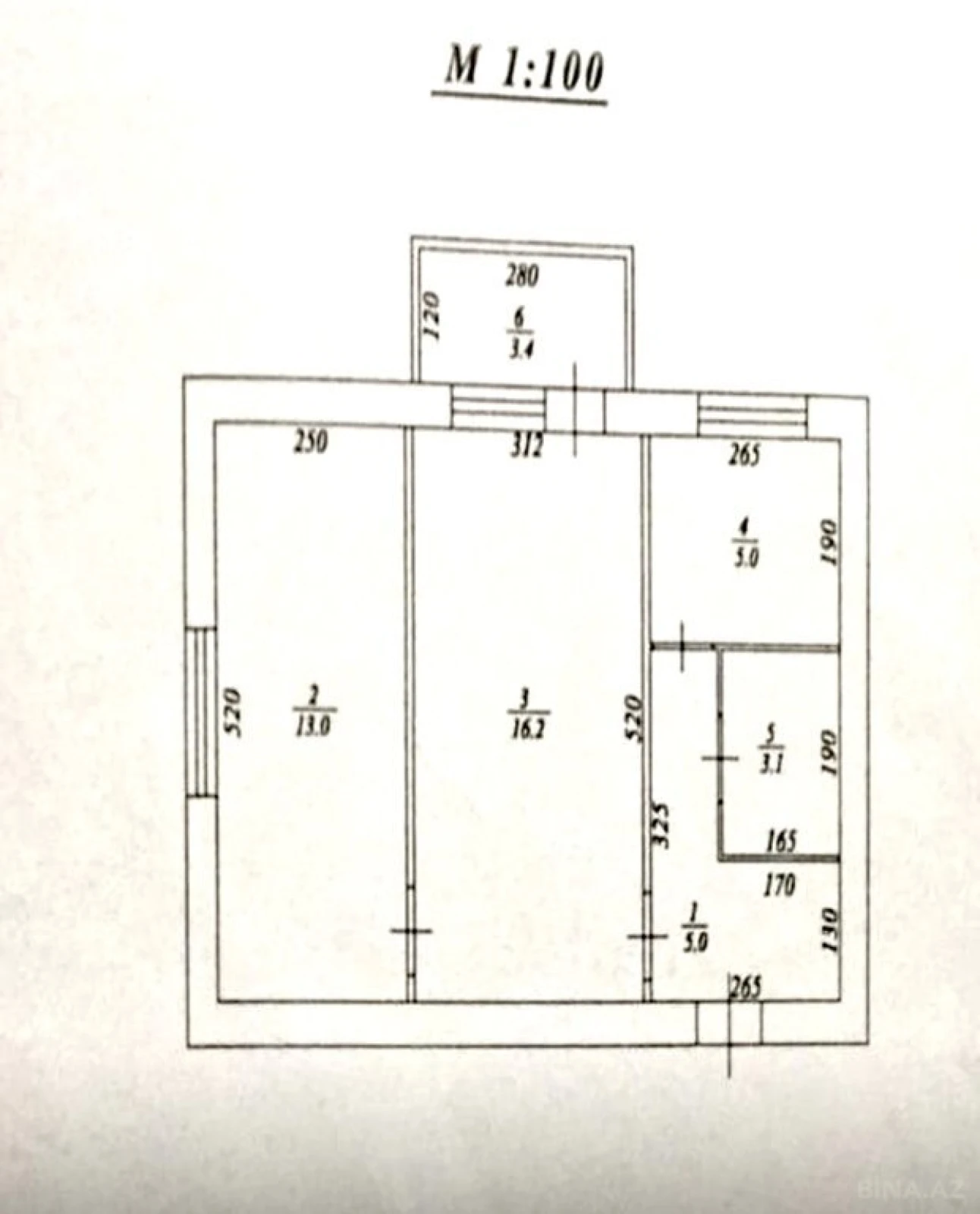 Satılır 2 otaqlı mənzil 50 m²