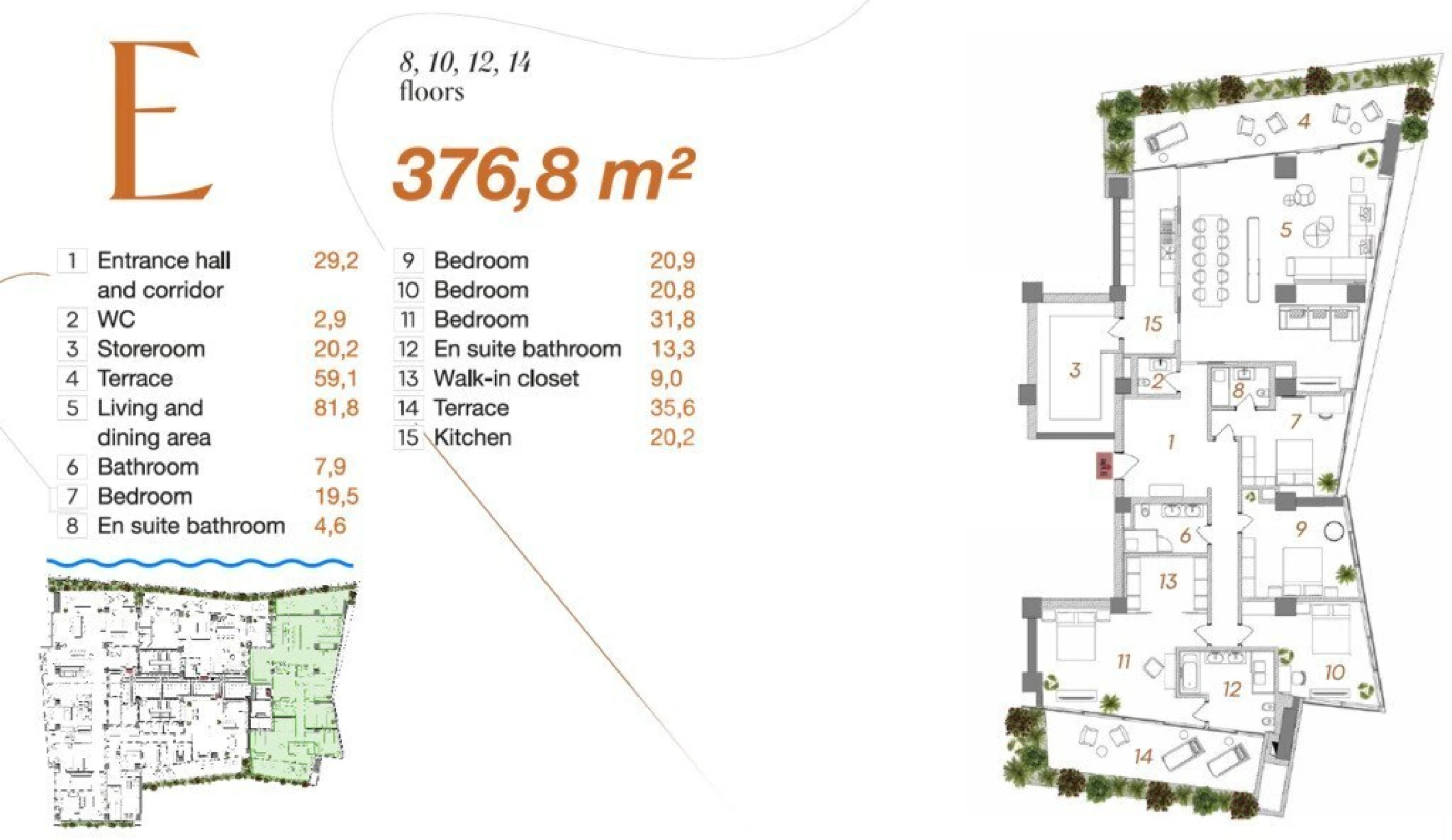 Satılır 4 otaqlı mənzil 377 m²