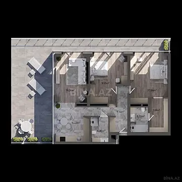 Satılır 3 otaqlı mənzil 197.9 m²