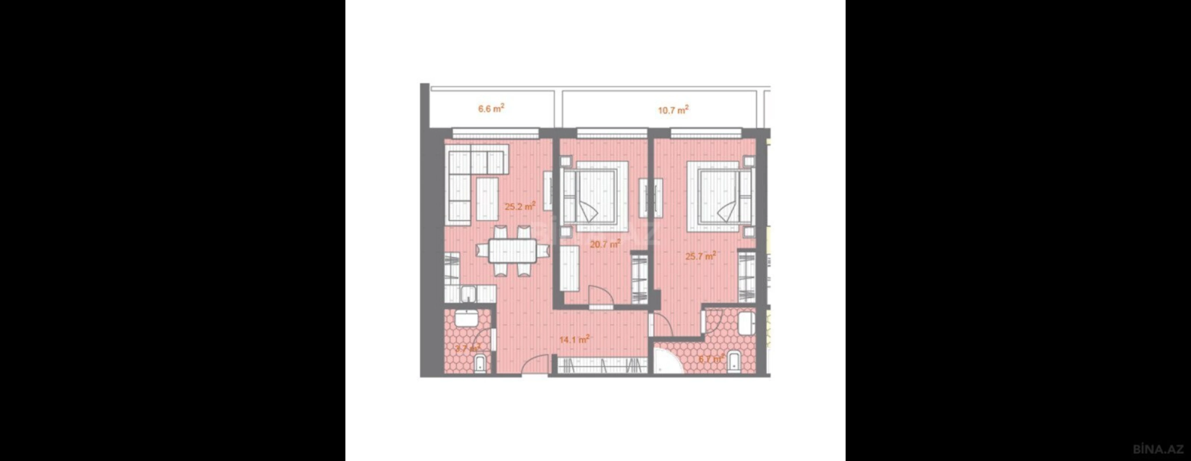 Satılır 3 otaqlı mənzil 135.5 m²