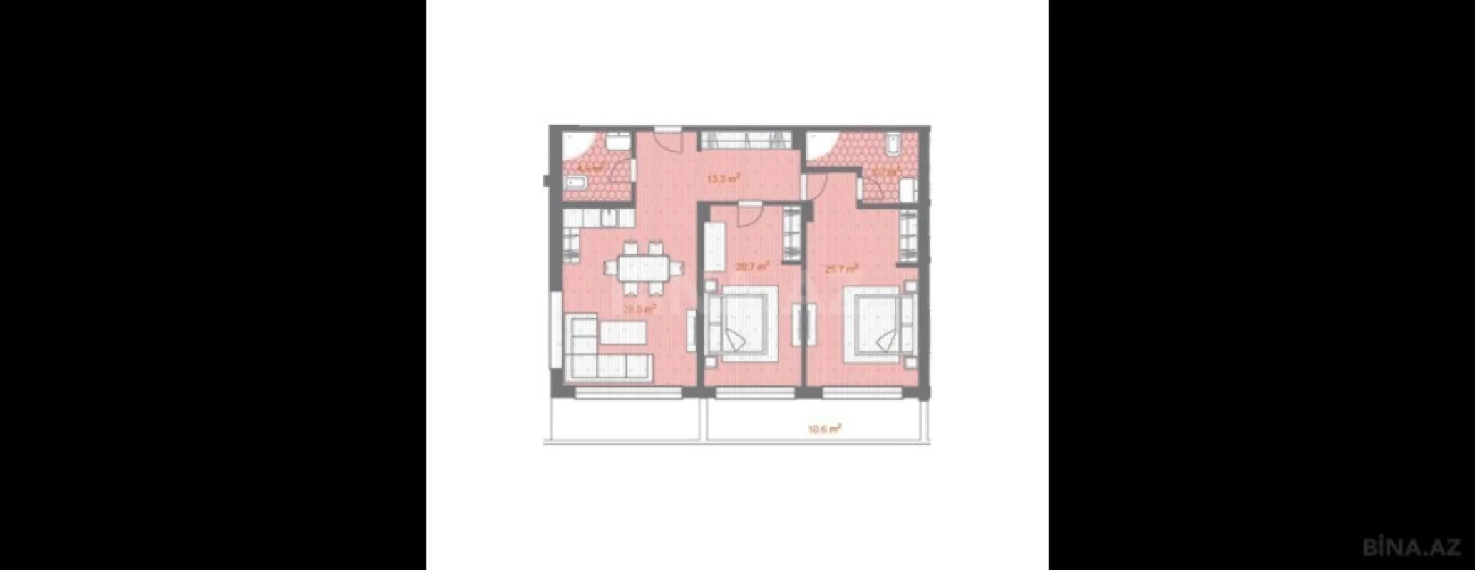 Satılır 3 otaqlı mənzil 157.8 m²