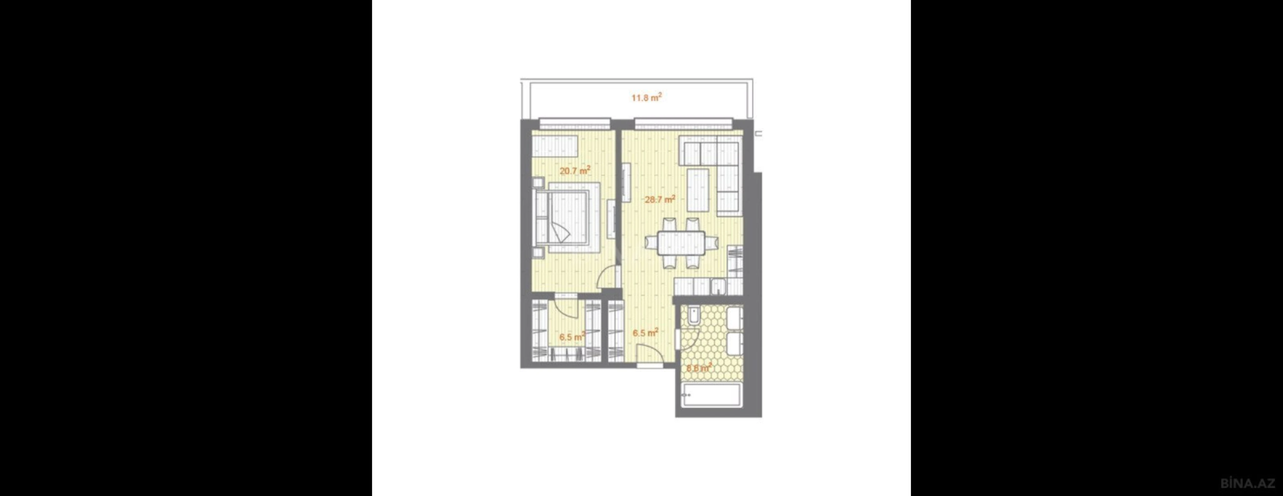 Satılır 2 otaqlı mənzil 101.4 m²