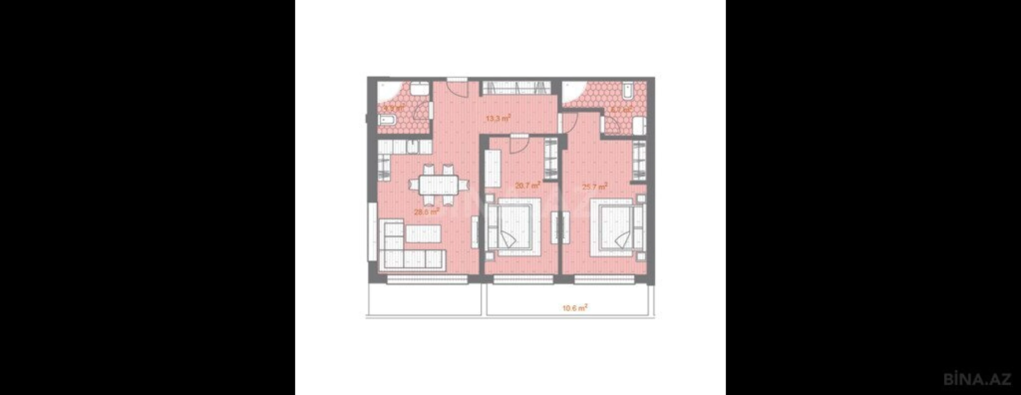 Satılır 3 otaqlı mənzil 157.8 m²