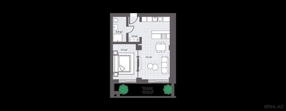 Satılır 2 otaqlı mənzil 78.4 m²