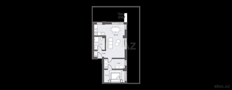 Satılır 2 otaqlı mənzil 126.4 m²