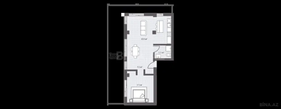 Satılır 2 otaqlı mənzil 129.8 m²
