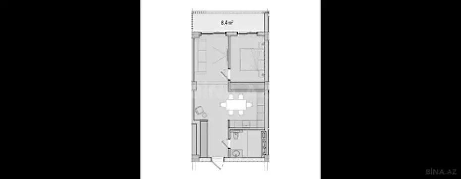 Satılır 2 otaqlı mənzil 69.8 m²