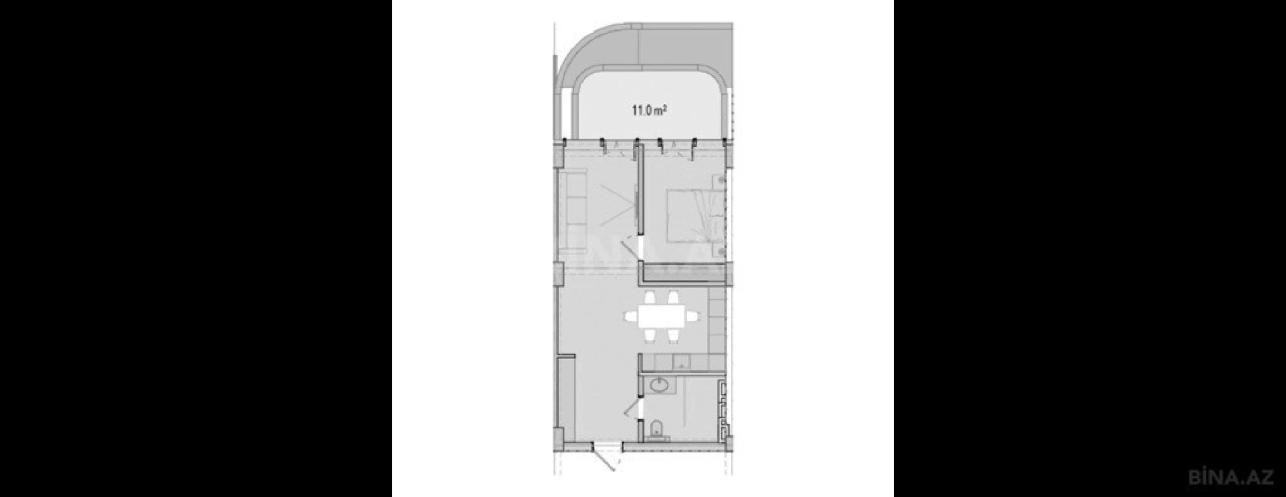 Satılır 2 otaqlı mənzil 77.8 m²