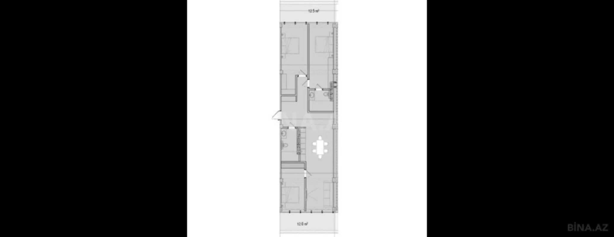 Satılır 4 otaqlı mənzil 159.8 m²