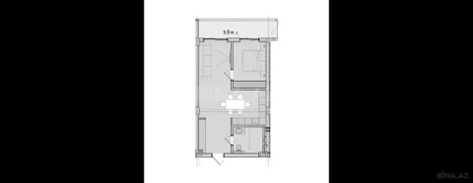 Satılır 2 otaqlı mənzil 70.4 m²