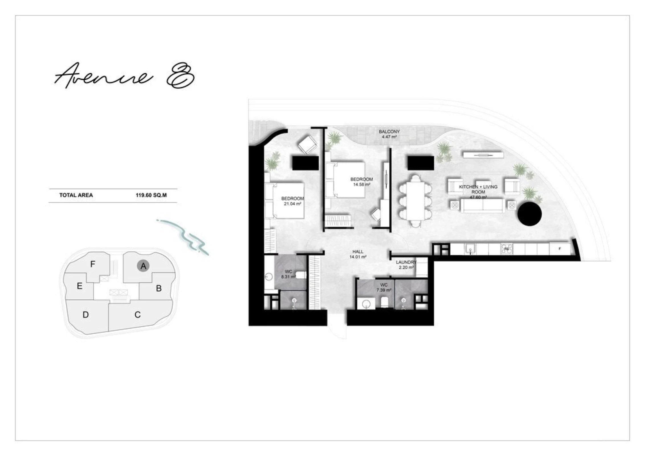 Satılır 3 otaqlı mənzil 119.6 m²