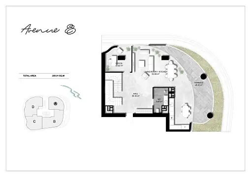 Satılır 5 otaqlı mənzil 259 m²