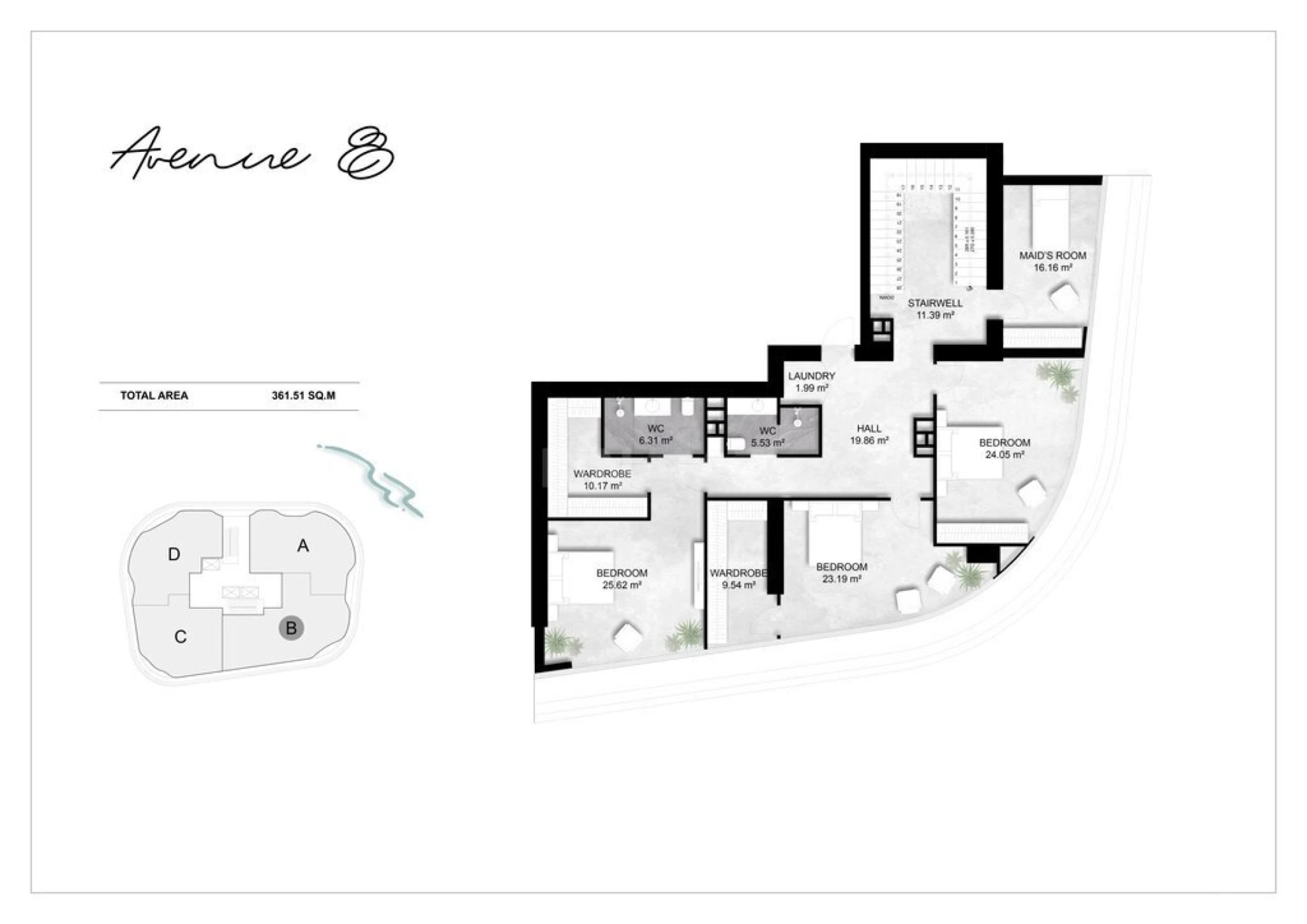 Satılır 6 otaqlı mənzil 361 m²