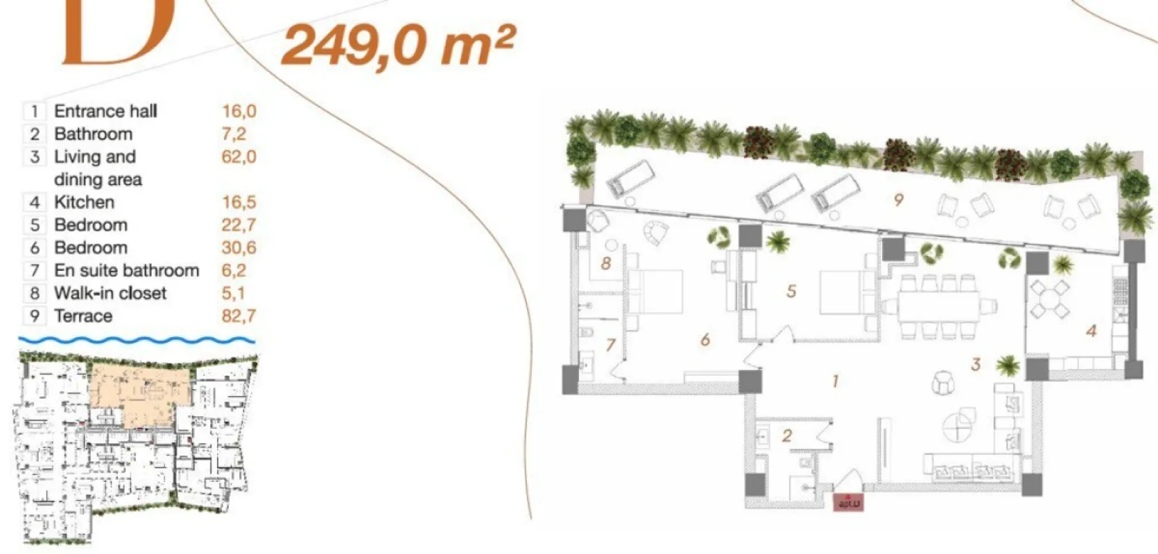 Satılır 3 otaqlı mənzil 249 m²