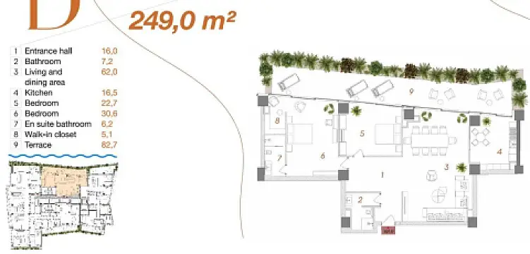 Satılır 3 otaqlı mənzil 249 m²