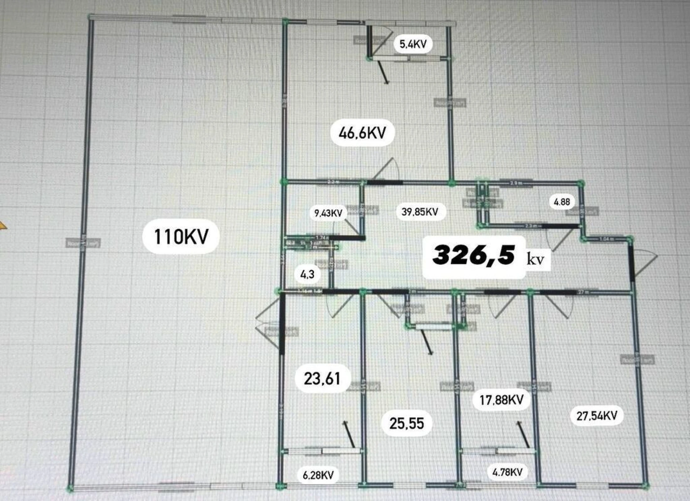 Satılır 5 otaqlı mənzil 326 m²